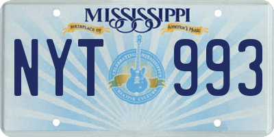 MS license plate NYT993