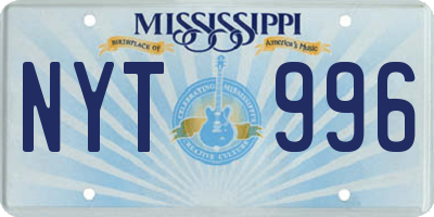 MS license plate NYT996
