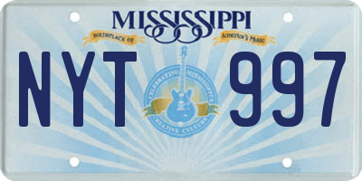 MS license plate NYT997