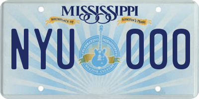 MS license plate NYU000