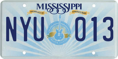 MS license plate NYU013