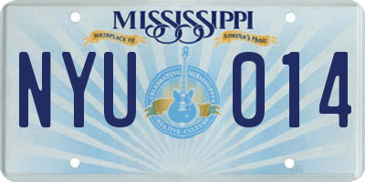 MS license plate NYU014