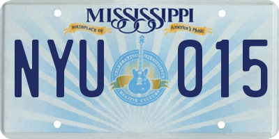 MS license plate NYU015