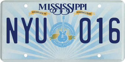 MS license plate NYU016