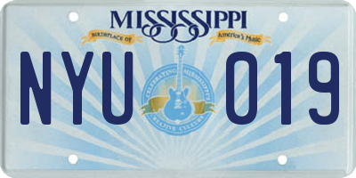 MS license plate NYU019