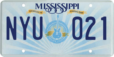 MS license plate NYU021