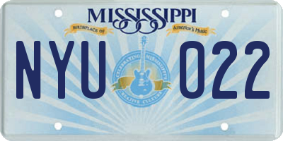 MS license plate NYU022