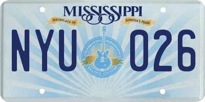 MS license plate NYU026