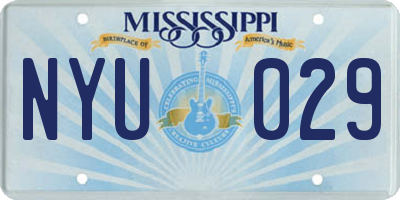MS license plate NYU029