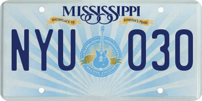 MS license plate NYU030