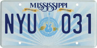 MS license plate NYU031