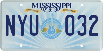 MS license plate NYU032