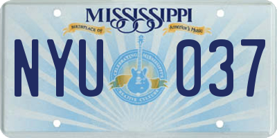 MS license plate NYU037