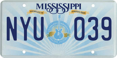 MS license plate NYU039