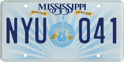 MS license plate NYU041