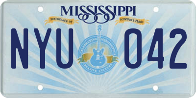 MS license plate NYU042