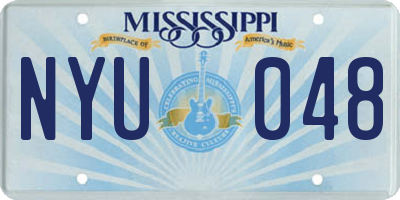 MS license plate NYU048