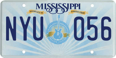 MS license plate NYU056
