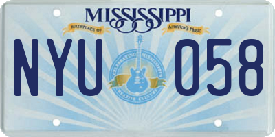 MS license plate NYU058