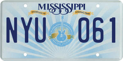 MS license plate NYU061