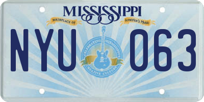 MS license plate NYU063