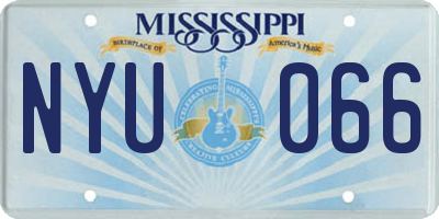 MS license plate NYU066