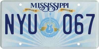 MS license plate NYU067