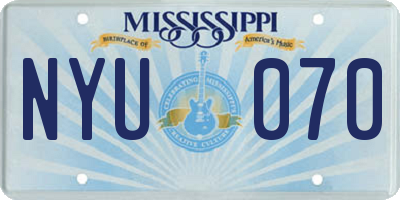MS license plate NYU070
