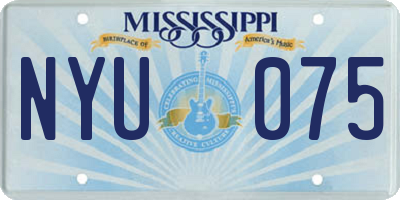 MS license plate NYU075