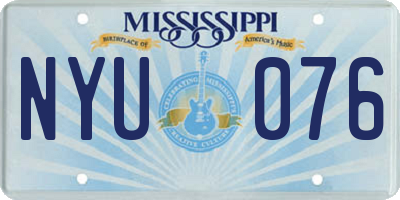 MS license plate NYU076