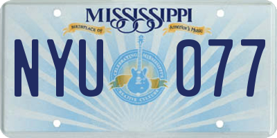 MS license plate NYU077