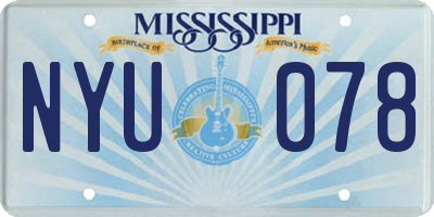 MS license plate NYU078