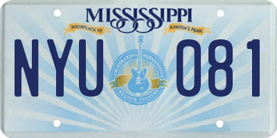 MS license plate NYU081