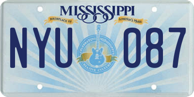 MS license plate NYU087