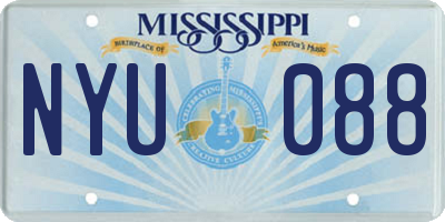MS license plate NYU088