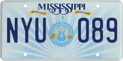MS license plate NYU089
