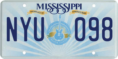 MS license plate NYU098
