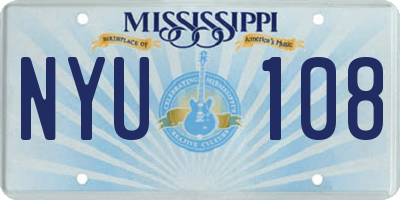 MS license plate NYU108