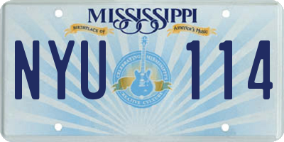 MS license plate NYU114