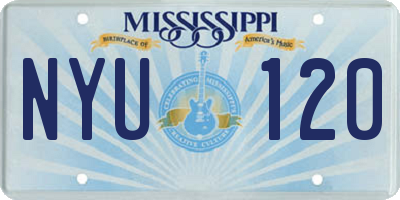 MS license plate NYU120