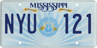 MS license plate NYU121