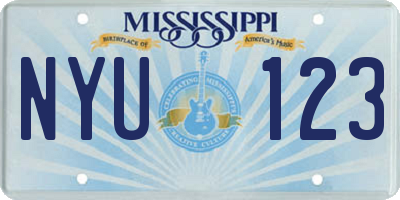 MS license plate NYU123