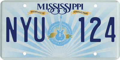 MS license plate NYU124