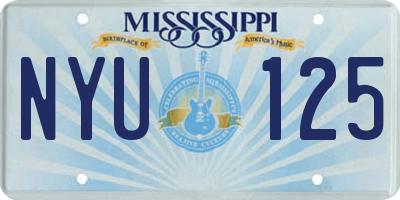 MS license plate NYU125