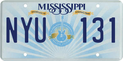 MS license plate NYU131
