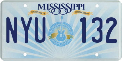 MS license plate NYU132