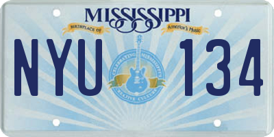 MS license plate NYU134