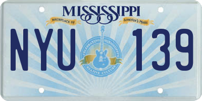 MS license plate NYU139