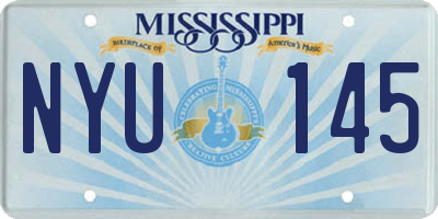 MS license plate NYU145