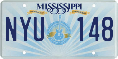 MS license plate NYU148